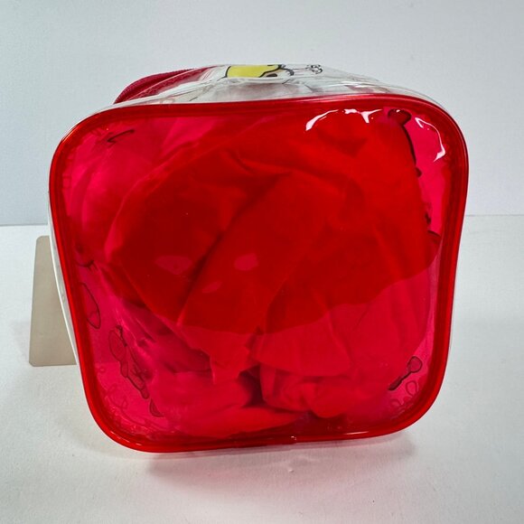 Corocorokuririn 1998 Sanrio Clear & Red Vinyl Plastic Zipper Square Bag - Picture 14 of 14